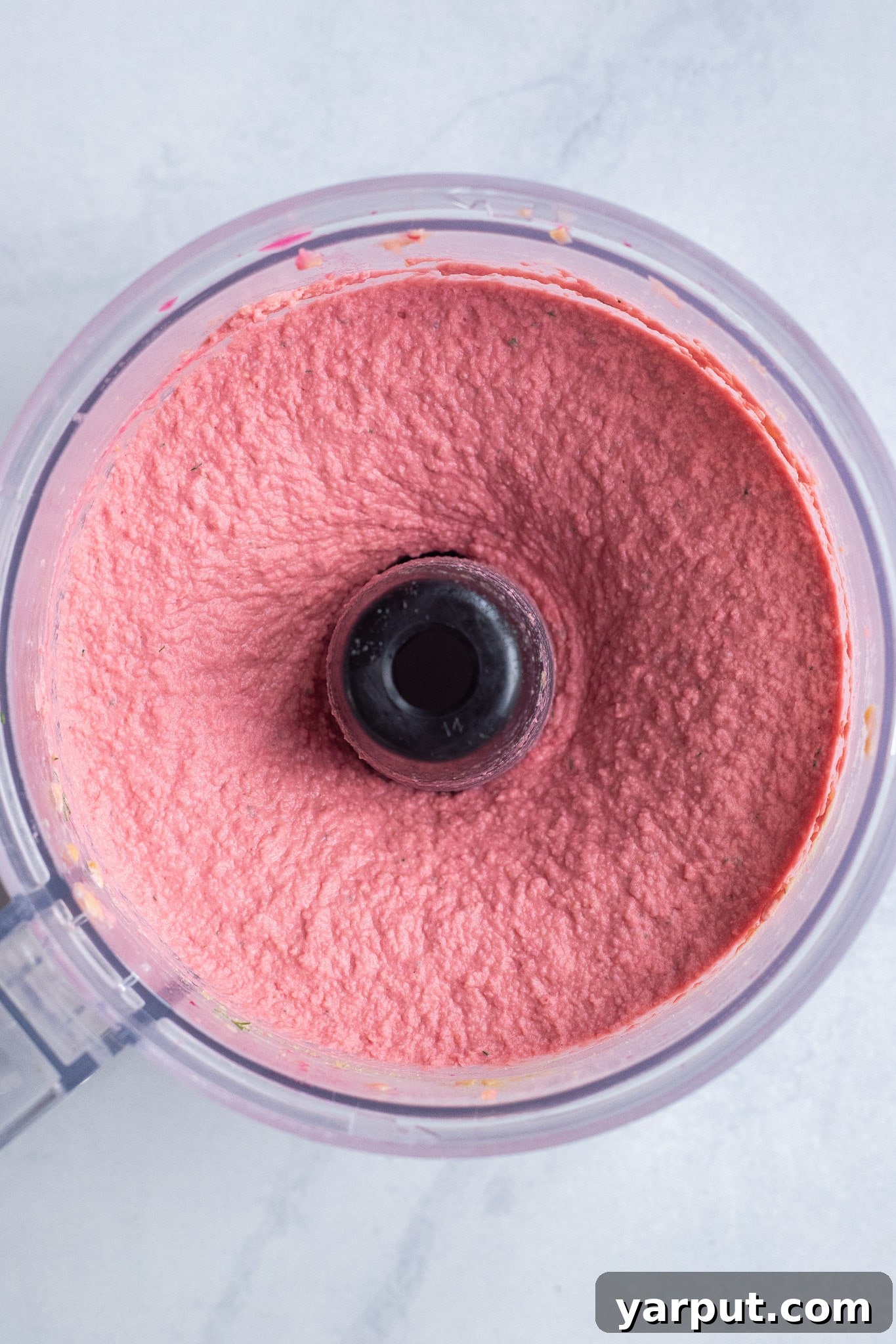 Pickled Beet Hummus Recipe: A Vibrant Twist on Classic 5 pink beet hummus in a food processor