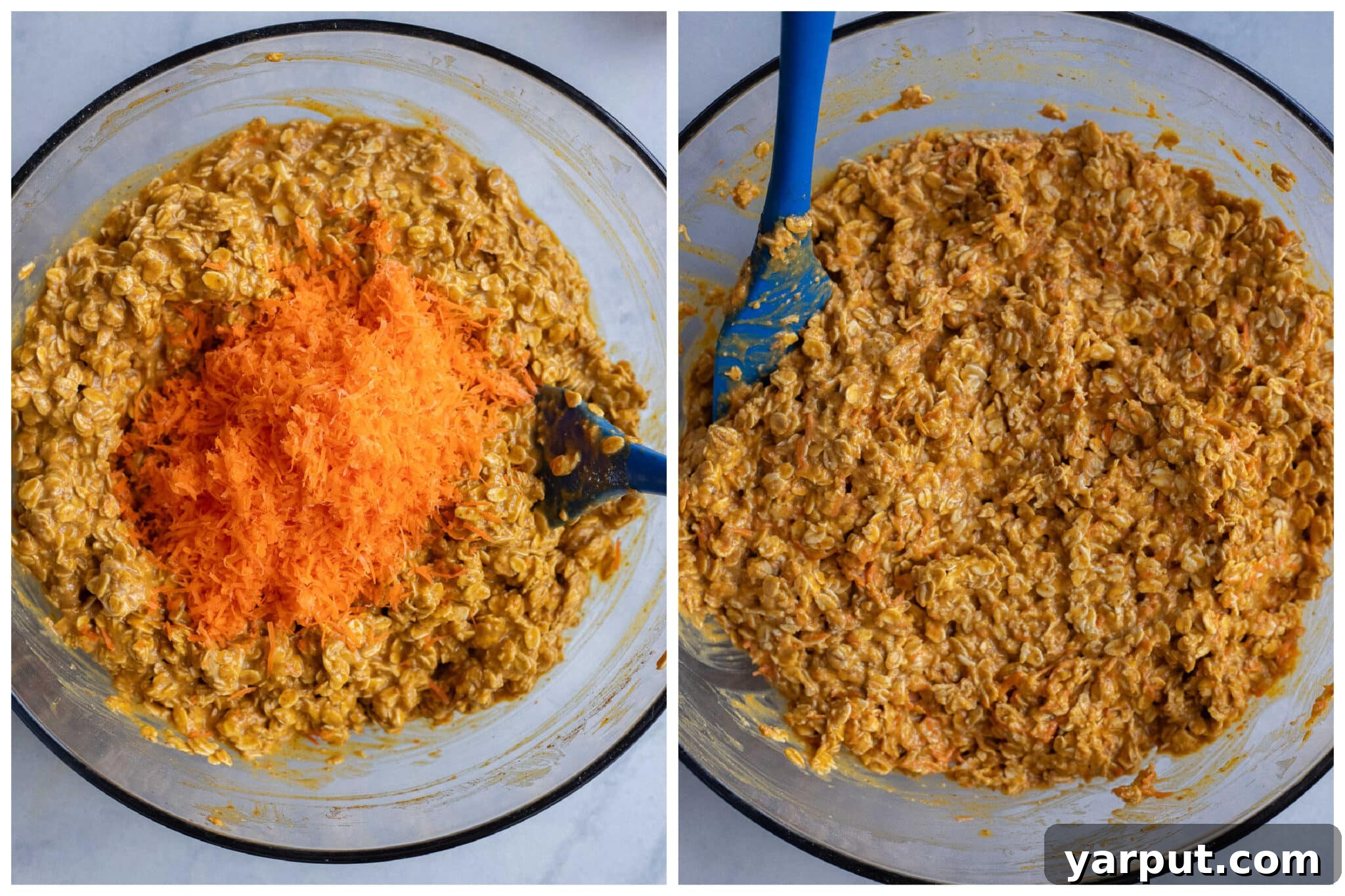 Warm Pumpkin, Ginger & Turmeric Baked Oatmeal 4 pumpkin ginger turmeric baked oatmeal mixture in a bowl